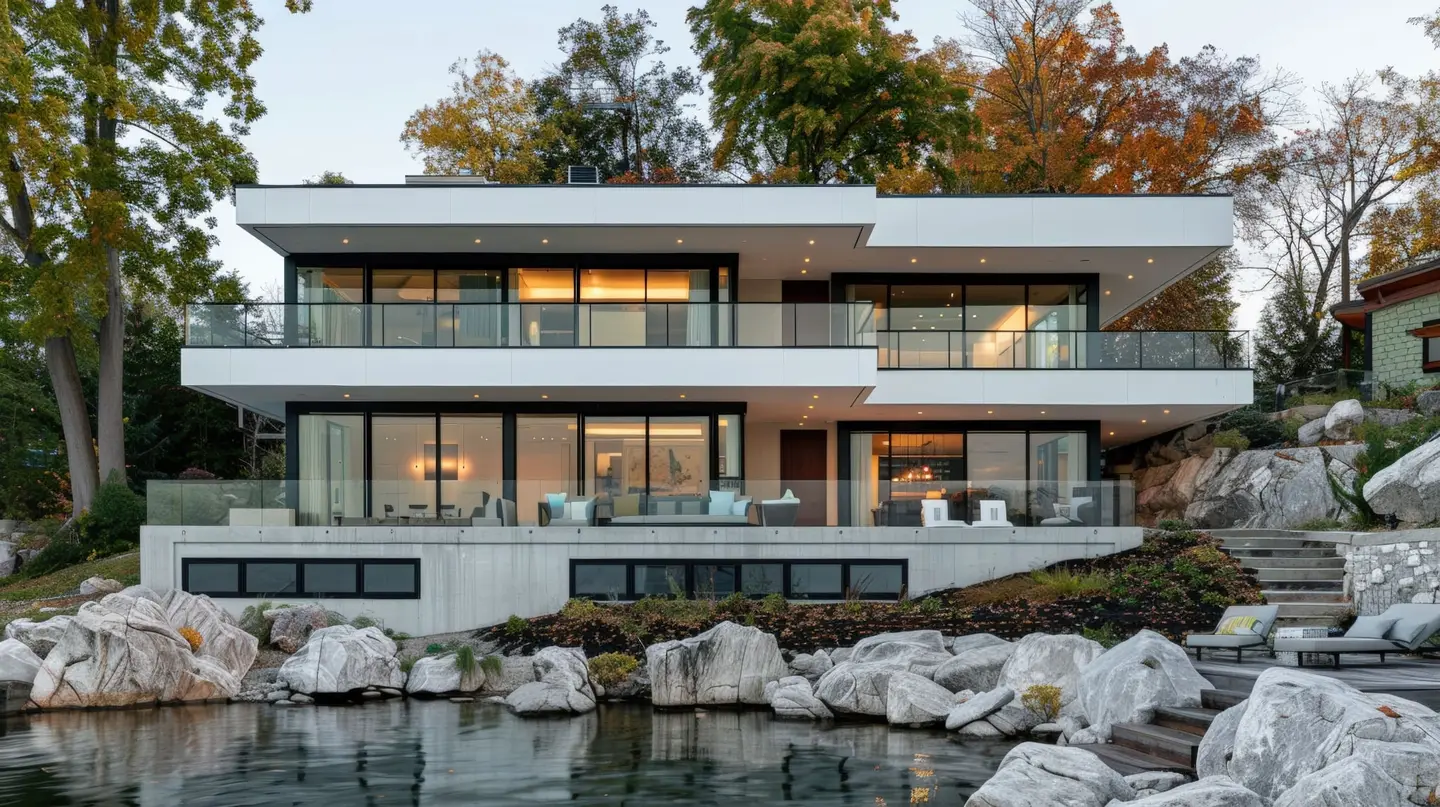 Luxurious villa with modern architectural design