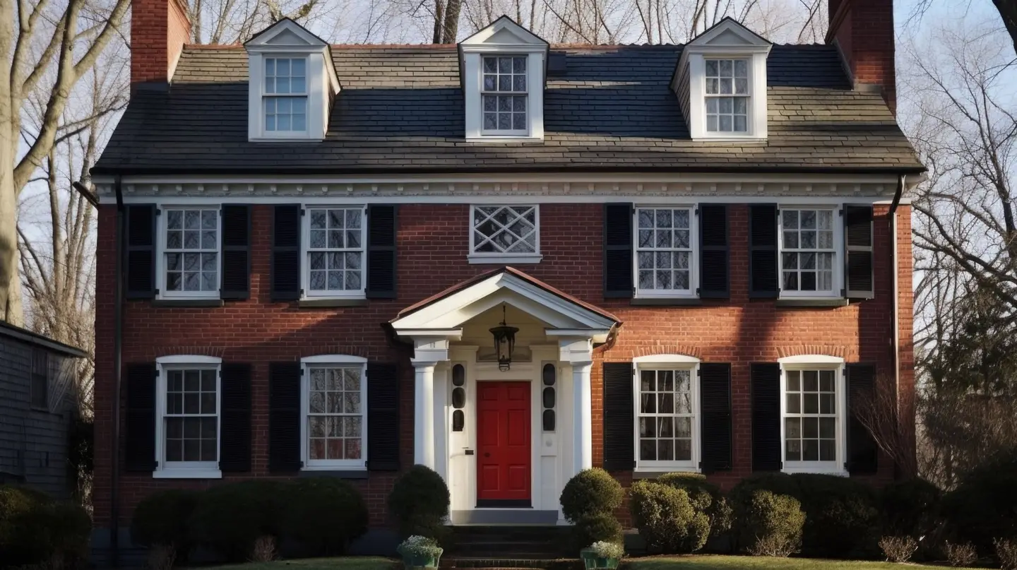 Home architecture design in cottage style with garden path