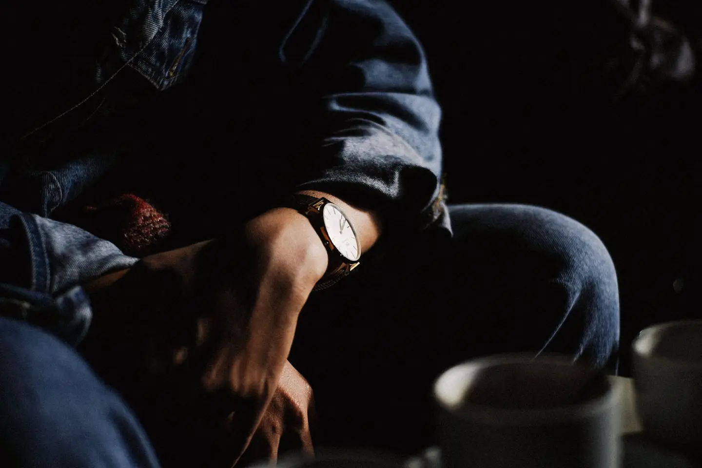 Man in shade wearing watch